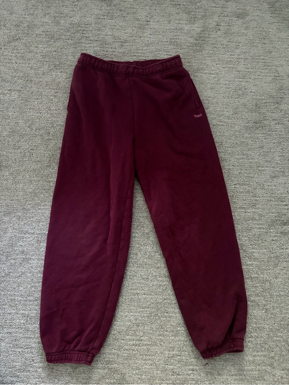TNA Mega Fit Cozy Fleece Sweatpants - Burgandy